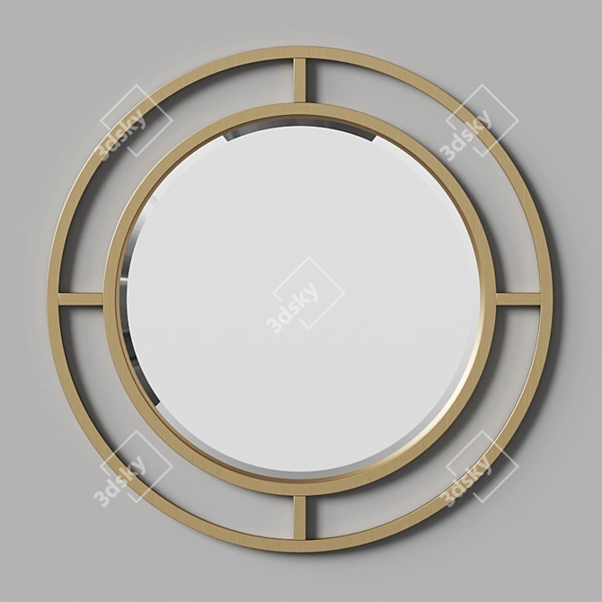 Modern Round Wall Mirror: Gallant 3D model image 3