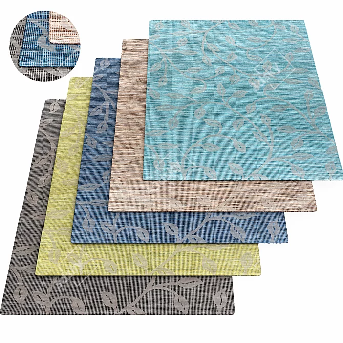 Vintage Pasadena Rug - 2015 Edition 3D model image 1