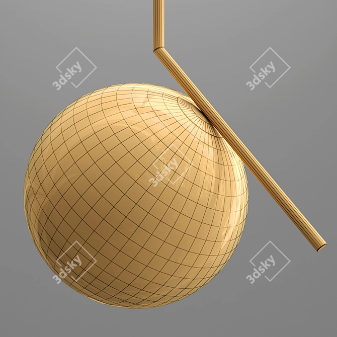 Sleek STEM Design Lamp 3D model image 2