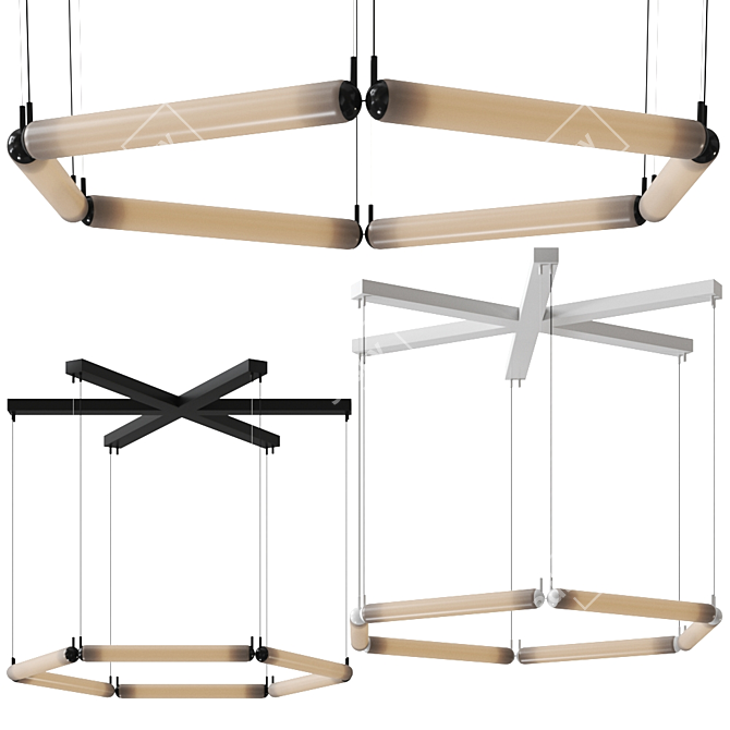 Brokis Puro Contour Pendant: Elegant Statement Lighting 3D model image 1