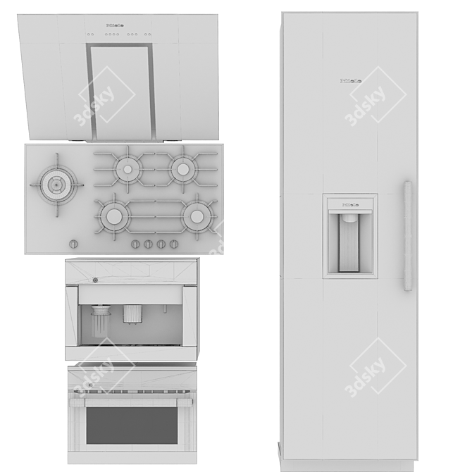 Elegant Miele Set for Ultimate Cleaning 3D model image 6