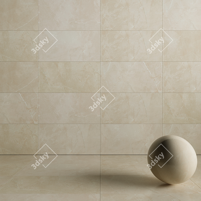 Pulpis Beige: HD Textures for Wall & Floor 3D model image 4