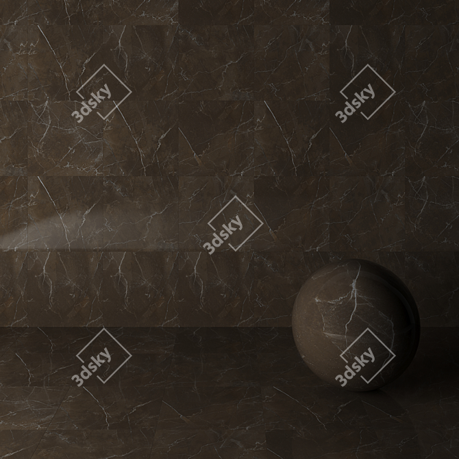 Premium Pulpis Gris: HD Textured Wall & Floor 3D model image 3