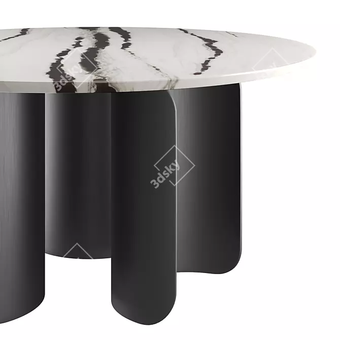 Modern Olivya Stone Aga Dining Table 3D model image 2