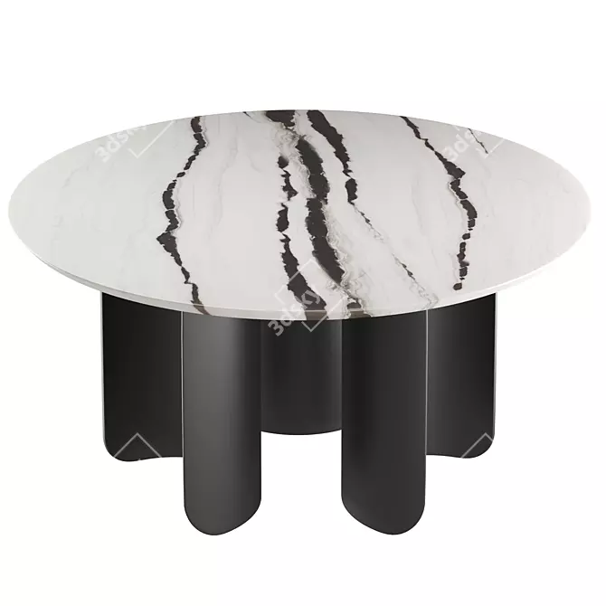 Modern Olivya Stone Aga Dining Table 3D model image 3