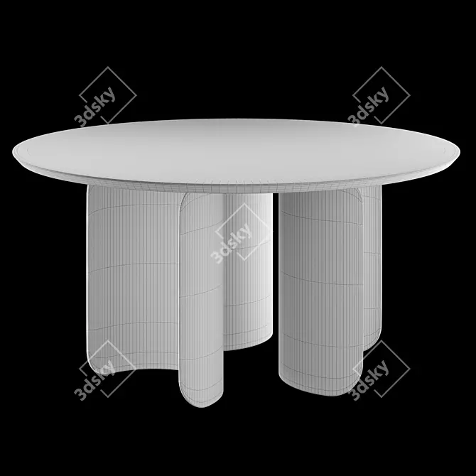 Modern Olivya Stone Aga Dining Table 3D model image 4