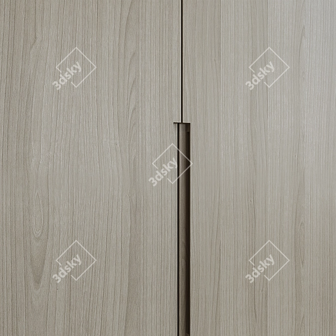 Designer Cupboard with Lighting & Shelf 3D model image 3