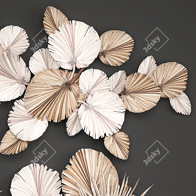 Eco Decor: Palm Leaf Wall Panel 3D model image 5