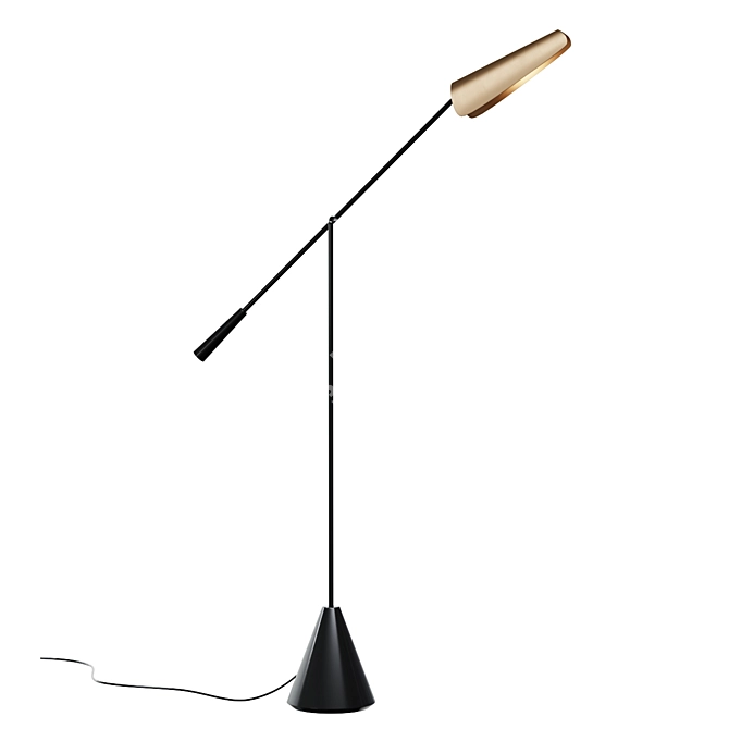 Rik Adjustable Floor Lamp, Stylish and Functional 3D model image 1