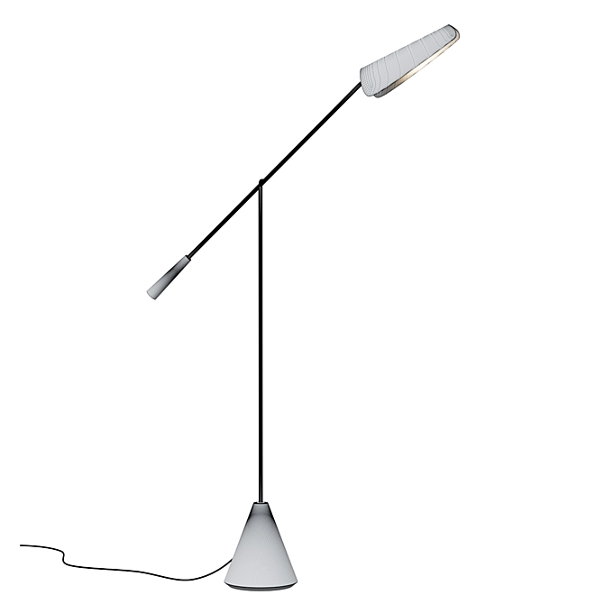 Rik Adjustable Floor Lamp, Stylish and Functional 3D model image 2