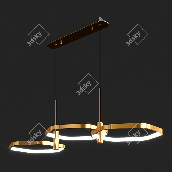 Elegant RAGNIL Chandelier 3D model image 2