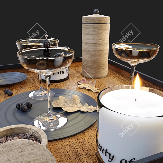 Elegant Table Setting Set 3D model image 2