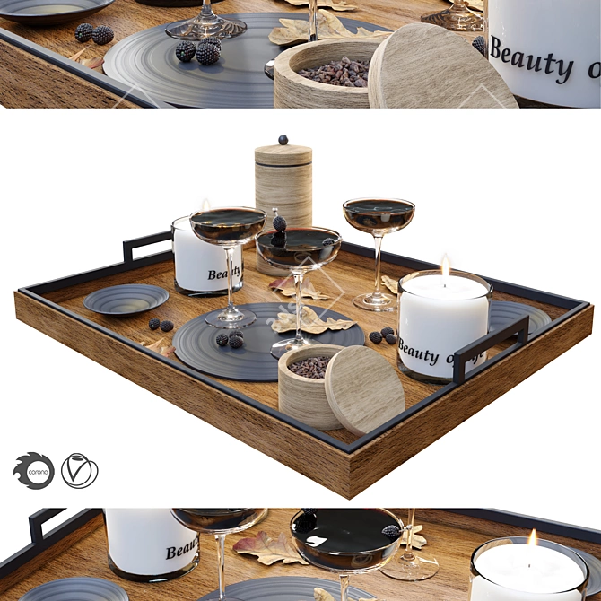 Elegant Table Setting Set 3D model image 4