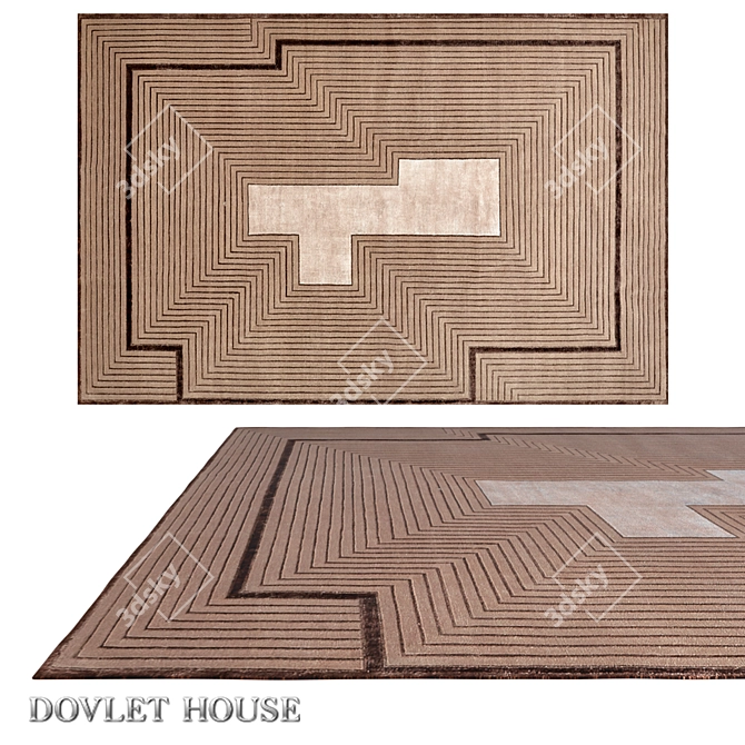 Luxury Silk & Wool Carpet | Dovlet House (Ref 15537) 3D model image 1