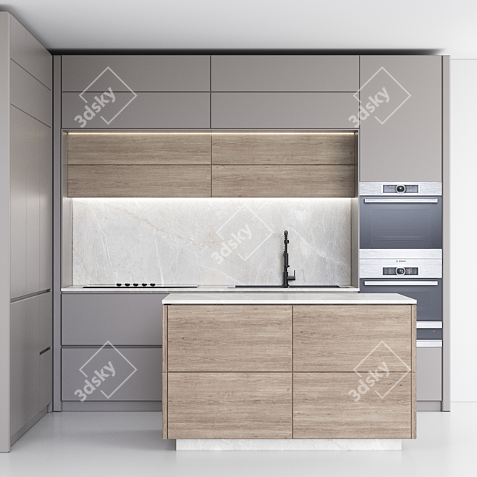 Modern Kitchen Set 3D model image 7