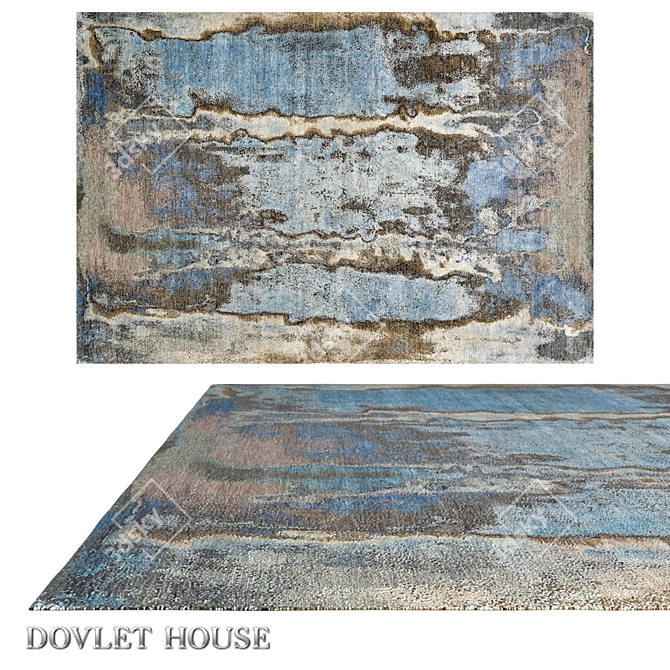 Luxury Silk Wool Rug - Dovlet House (Art 15540) 3D model image 1