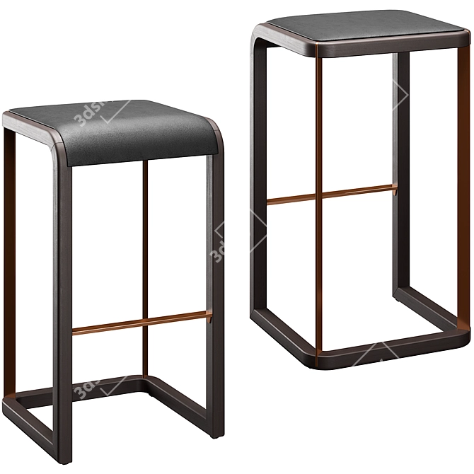 Elegant Flento Bar Stool: Sleek and Stylish 3D model image 2