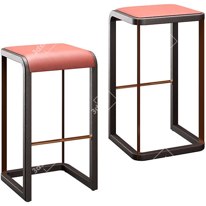 Elegant Flento Bar Stool: Sleek and Stylish 3D model image 3