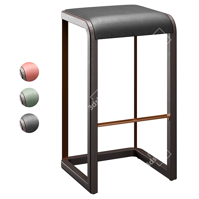 Elegant Flento Bar Stool: Sleek and Stylish 3D model image 8