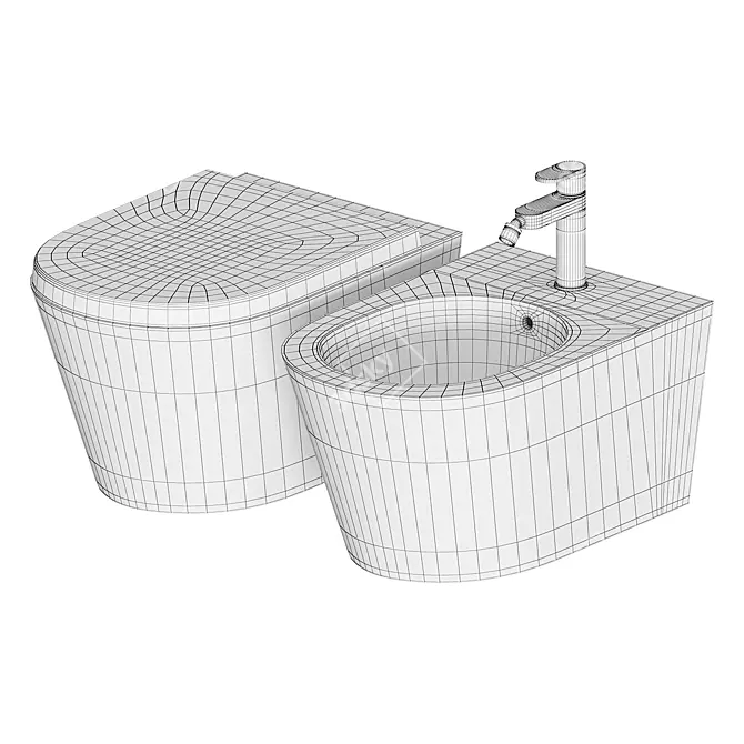 Valdama IL Rimless WC: Elegant and Efficient 3D model image 7