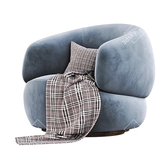 Elegant District Eight Orbit Armchair 3D model image 2