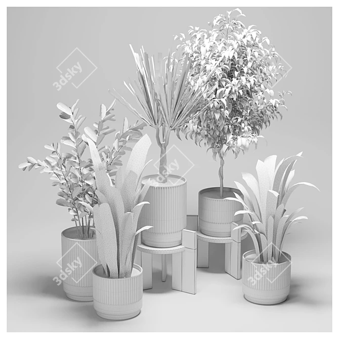  Green Oasis: Indoor Plants Set 3D model image 7