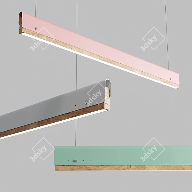 Nordic Loft Multicolor Pendant Lamps 3D model image 2