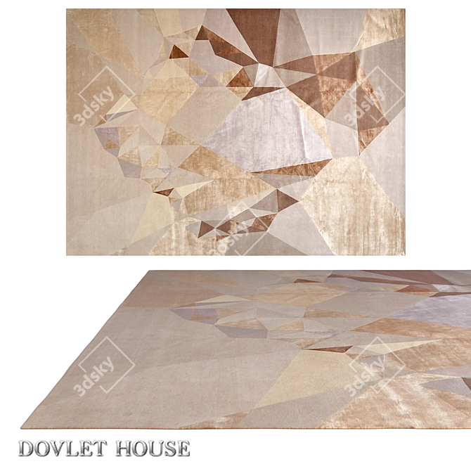 Luxury Silk & Wool Rug - DOVLET HOUSE (Art 16078) 3D model image 1