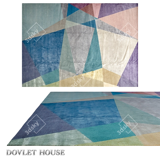 Luxurious Silk and Wool Carpet - DOVLET HOUSE (Art 16079) 3D model image 1