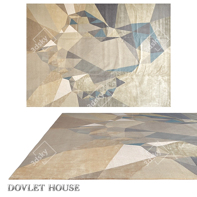 Dovlet House Carpet (Art 16089) - Wool & Silk Blend 3D model image 1