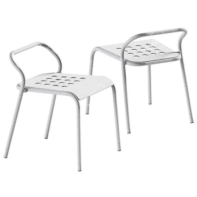 Varaschin Noss Outdoor Chair: Stylish Garden Seating 3D model image 2