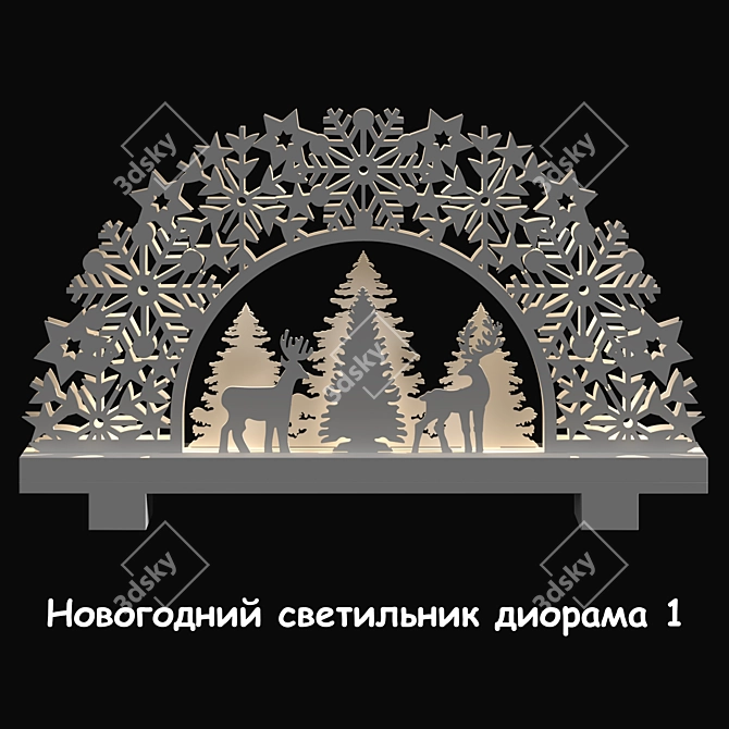 Festive Christmas Decor Set 3D model image 1