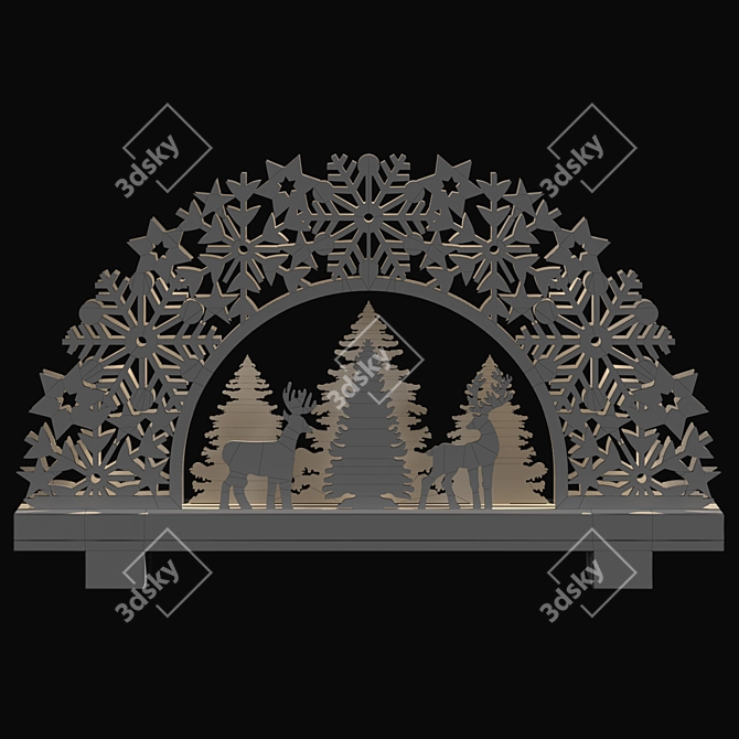 Festive Christmas Decor Set 3D model image 6