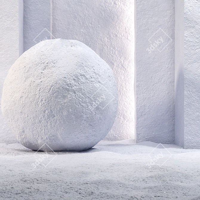 Snowy Bliss 4k Texture Pack 3D model image 1
