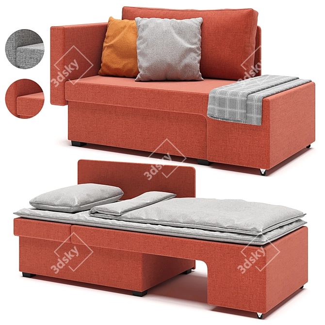 Modern IKEA Sandsbru 2-Seat Sofa Bed 3D model image 1