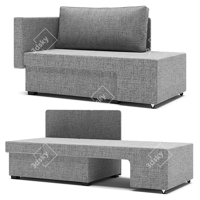 Modern IKEA Sandsbru 2-Seat Sofa Bed 3D model image 6