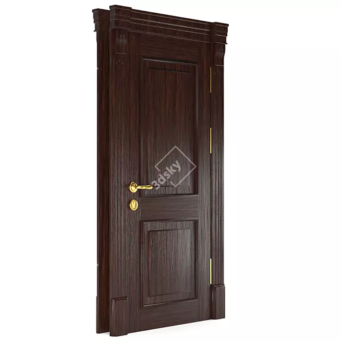 Premium Interior Door 3D model image 2