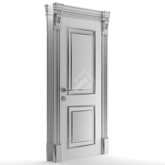 Premium Interior Door 3D model image 4