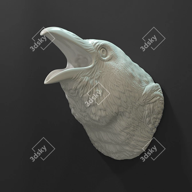 Elegant Raven Wall Decor 3D model image 7