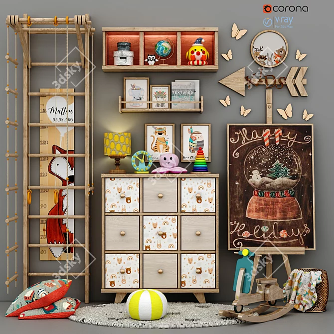 Dreamy Haven Childroom Decor 3D model image 5