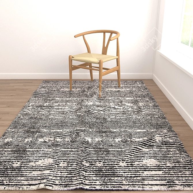 Versatile 3D Rug Set - 8 Dynamic Designs 3D model image 5