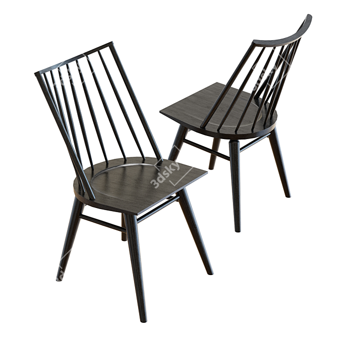 Elegant Paton Dining Chair 3D model image 2