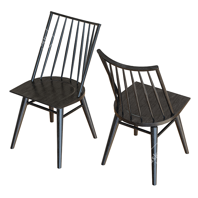 Elegant Paton Dining Chair 3D model image 4