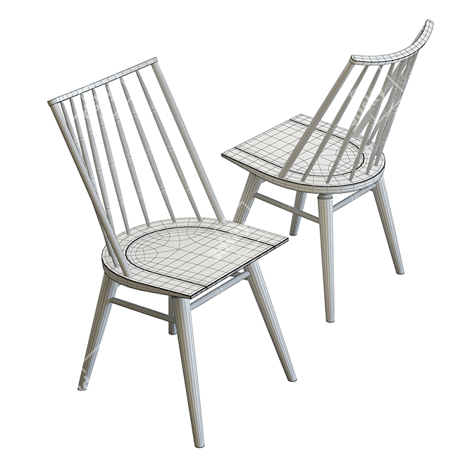 Elegant Paton Dining Chair 3D model image 6