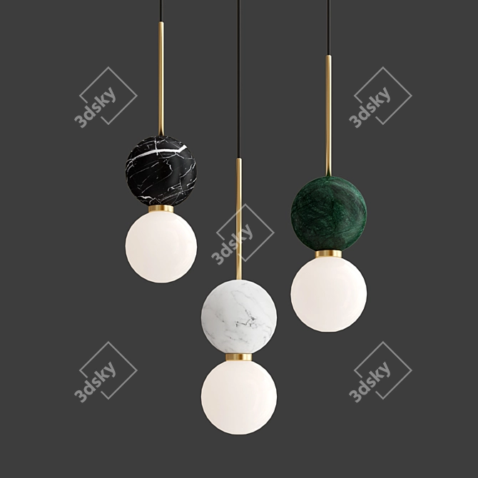 Contemporary Dalt Pendant Lamp 3D model image 3