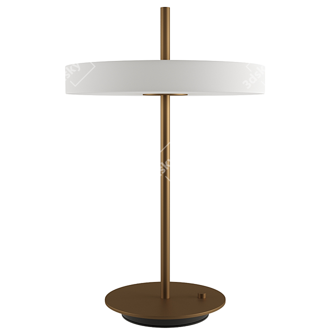 Stylish Steel Table Lamp 3D model image 3