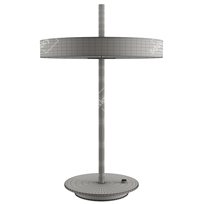 Stylish Steel Table Lamp 3D model image 4