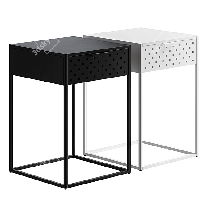 Sleek VIRUM Jysk Nightstand 3D model image 1