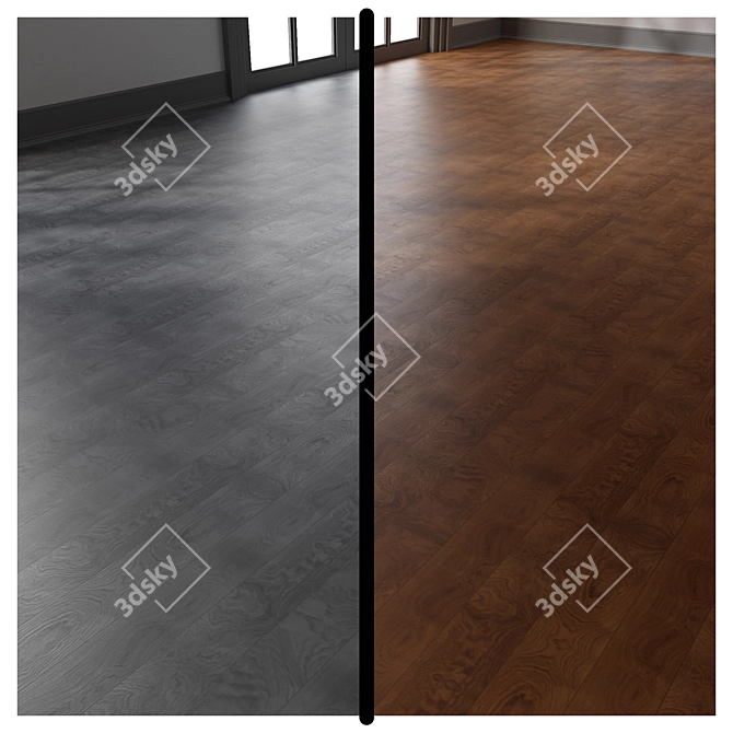 Seamless Wood Parquet: Diesel Living | 2 Types | 8192x4096 3D model image 5