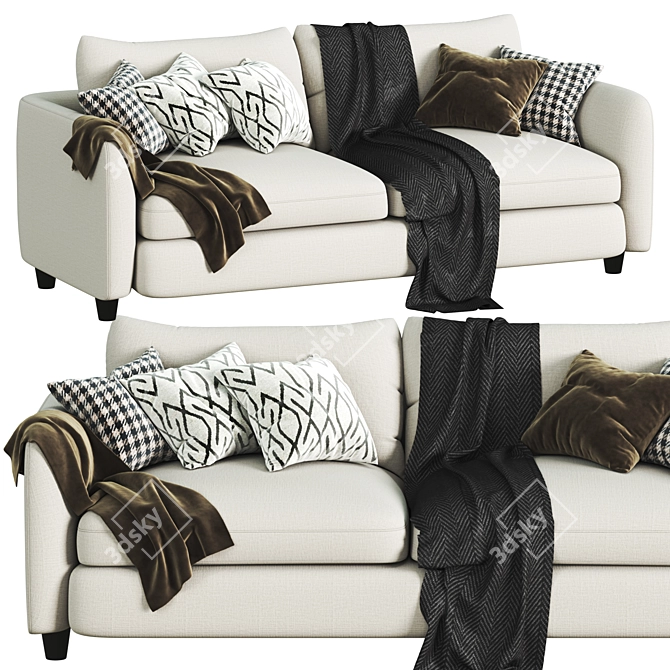 Lounge Deep Sofa: Versatile and Stylish 3D model image 1